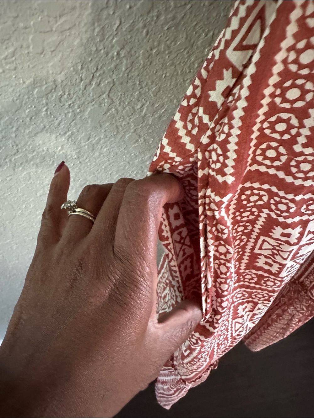 Cleobella Joely Midi Dress Terracotta and Ivory Southwestern Geometric Print - Picture 12 of 12